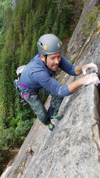 Brian is stoked for something positive to hold onto P6
<br>
<br>
Photo: Derek Pearson