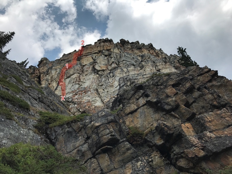 View of route from the base of the formation.