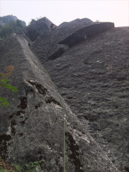 Looking up pitch from below.