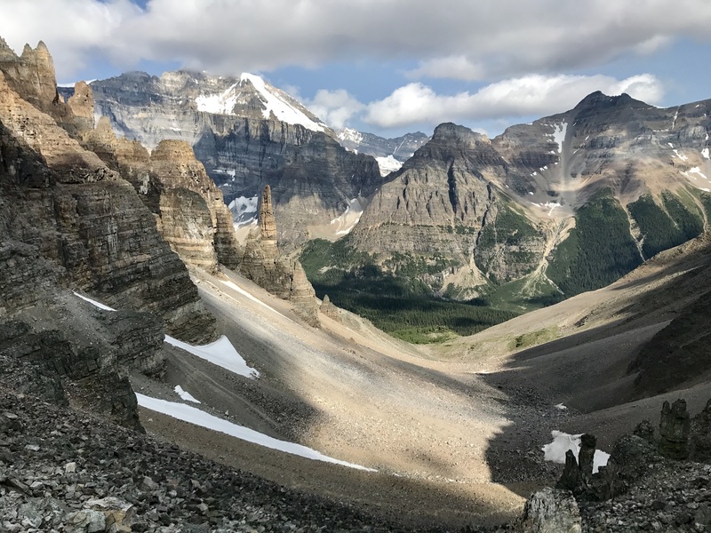 View from the pass, Sentinel middle-left.