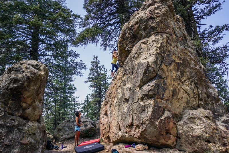 Jess on Wheelchair Boulder. Fun V0!