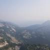 Smoky view of Snow Lake from the fires in the Great White North.
