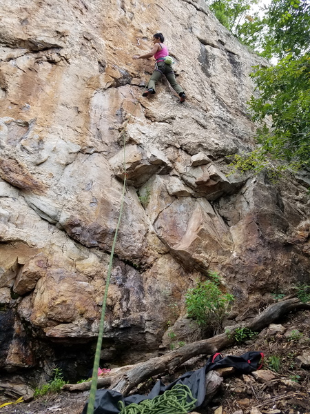 Jill Hadap on the route.
