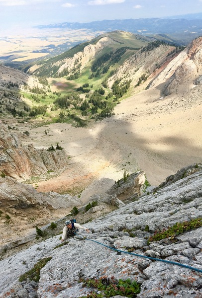 Tony making his way to the summit.