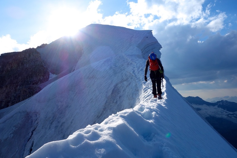 Nearing the summit along the final section of the East Ridge.