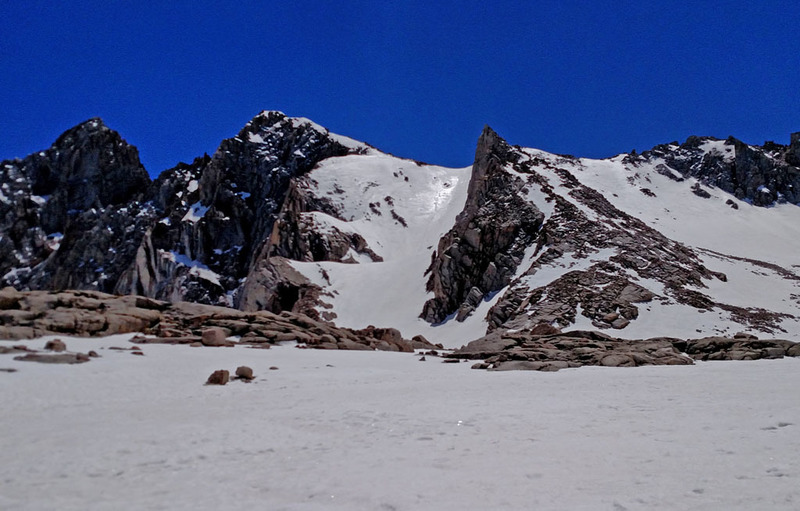 Schneider Crest from NE
<br>
- upper left center - between Mt McAdie far left and Whitney Pass in center.