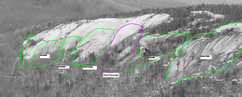 The areas at Dickie including The Dark Passenger