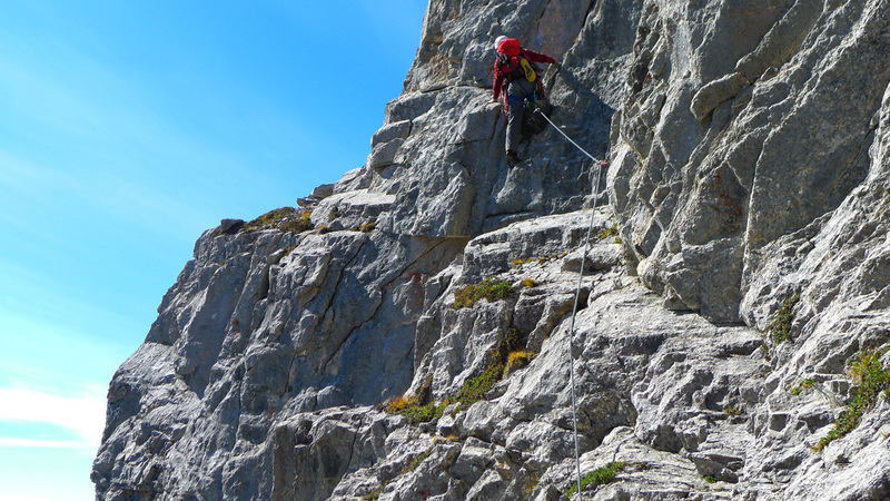First pitch after the rappel.