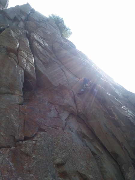 Jesse enters the lower crux section of Come On Sun.