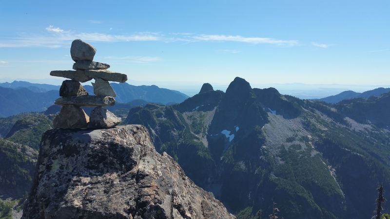 The Lions as seen from the summit of Mount Harvey.