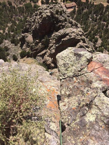 From about 200 feet up on Betty & Ray's.