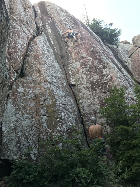 Placing gear after the crux