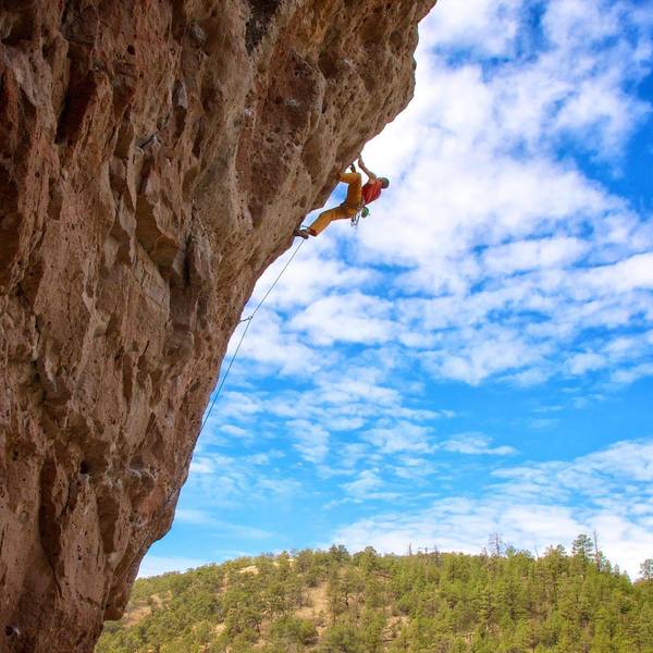 Classic NM blue sky and clouds serve up a great backdrop for Jabberwocky. July 2014.