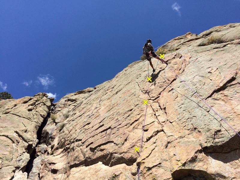 John cleaning Heading South, 5.10a.