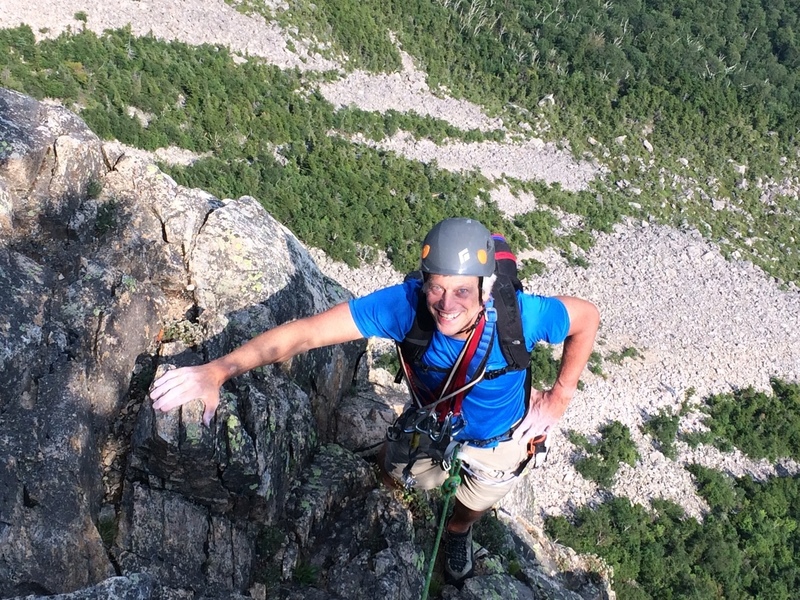 Andrew Kaplan topping out in 41st anniversary reclimb.