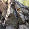 The Blade Area. Rope in background is on Gunboat (5.4). Arete in foreground is 5.10.