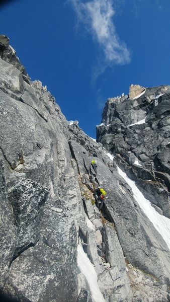 The stellar crack pitch below the summit