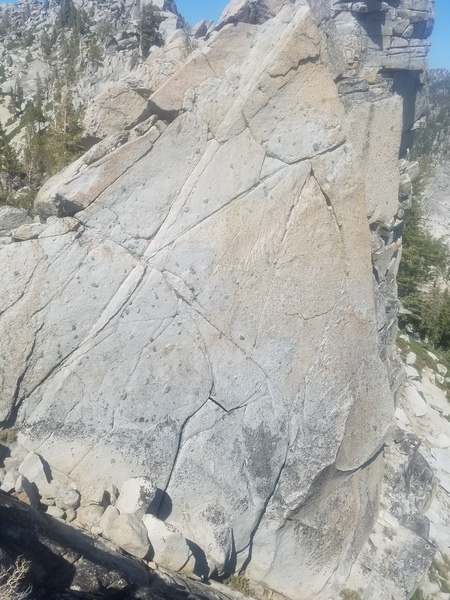 Cool triangular summit a little over half way through the climb