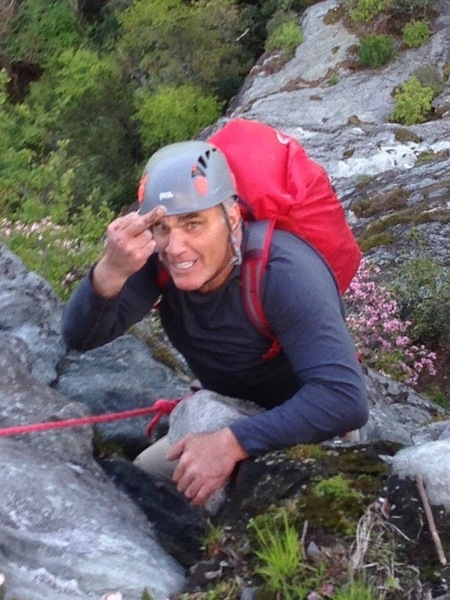 My guide, Christian Helger from FOX said last pitch was easiest.....he lied so he got this as I reached summit. But great day! 4 hours six pitches best climb to date.