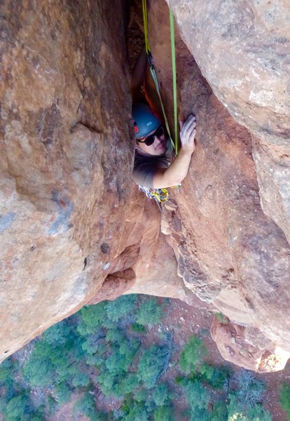 James Moxley emerging from the chimney on P2.