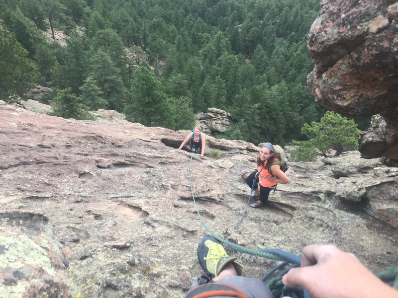 Mom's first ever climb! -featuring Bec, Tay and my poor rope management skills.