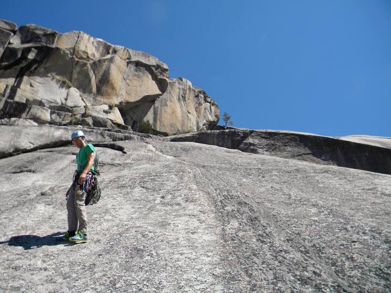 The descent. It's possible to rappel from the tree or you can just carefully walk down.