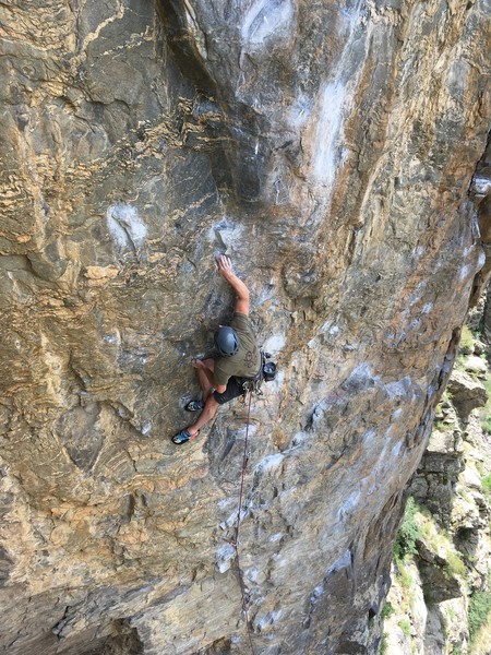 Unusual but fun climbing guards the boulder problem.
