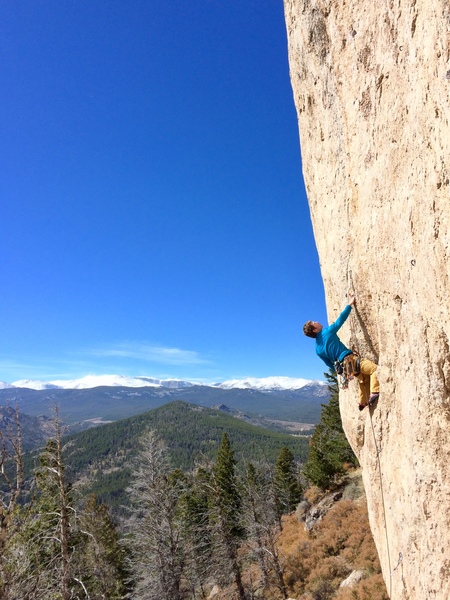 post-crux and ready to launch into the beautiful, sustained pockets.