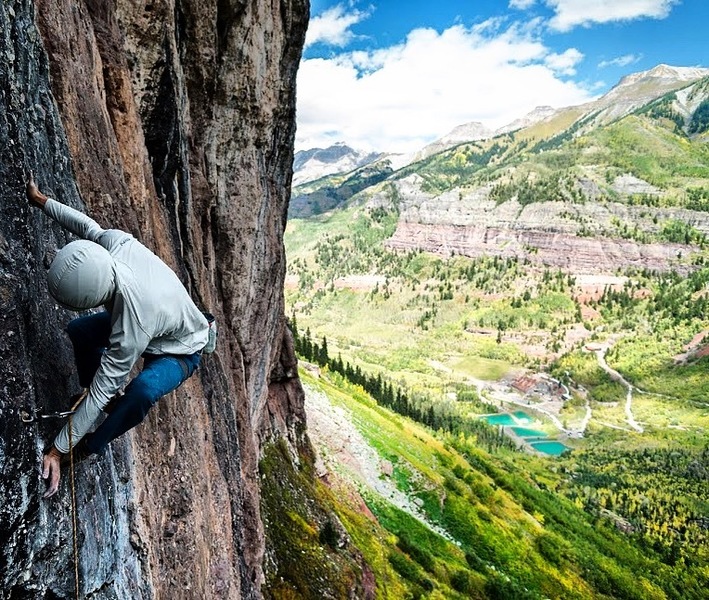 Gray Matter, 5.11-, Falls Walls, Telluride, CO.