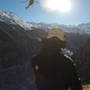calling in helicopter during training with Air Zermatt, Switzerland