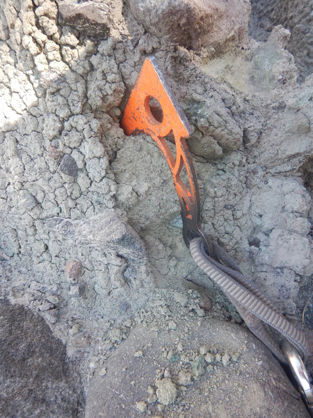 Quality rock, wait I mean mud, to start the climb.