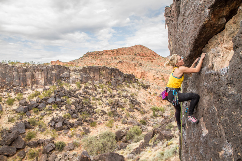Climbing in Black Rocks, Southwest Utah