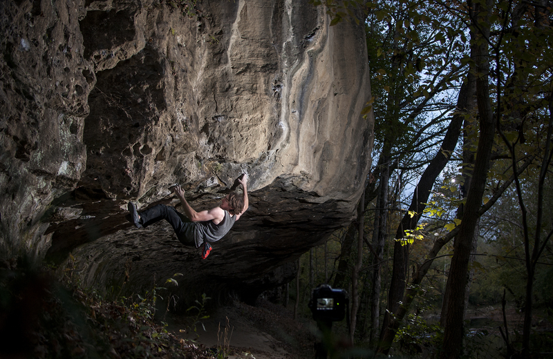 Alex McIntyre in the crux of Commencement. (Photo by Alex McIntyre)