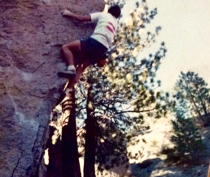 Deadmans Summit.Jim Baker(me)climbing.