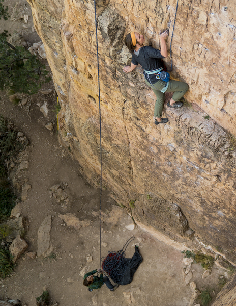 Kylie mantelling past the second bolt on Suburbia.
<br>
<br>
Photo by @adamonthego.