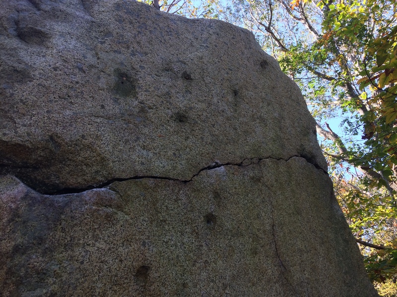 Bullet Boulder - a portion of the Crack Traverse.