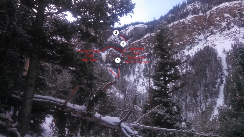 Hunter Creek Falls and Spotted Owl Sandwich from the Boulder Basin Trail. Second switchback.