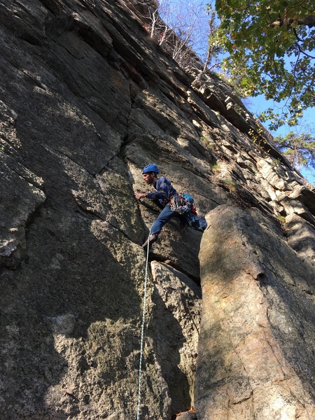 Ben Hoste on the first pitch of Bloody Mary. Nov. 2, 2017. Photo by Andrew Kontola.