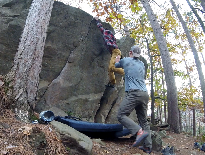 Sticking a dyno on warmup left for fun