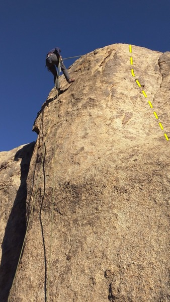 Follow the bolt line. Begins just to the right of the bulge out of view of the pic.