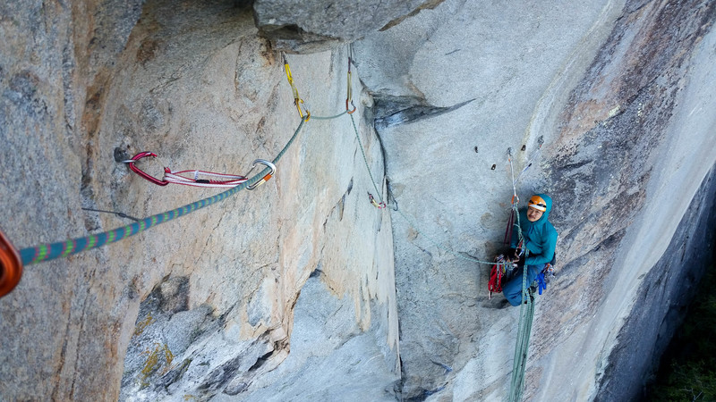 4th Pitch Belay; Photo by Karl VonZabern