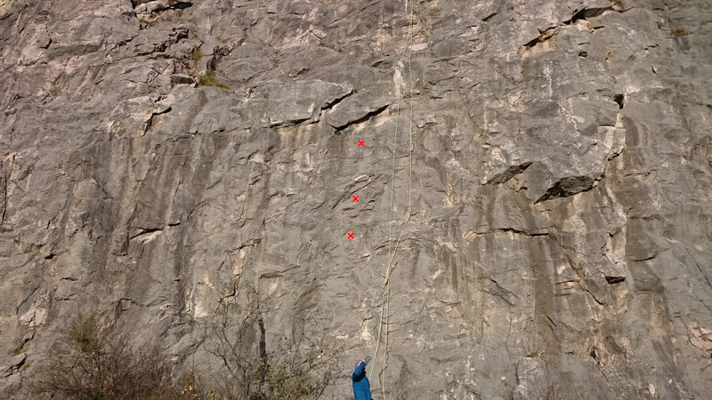 Cesta Prokopa Divise - the 4th bolt is just above where the picture cuts off.