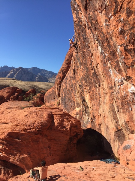 Happy with a clean send for the last route of the day.