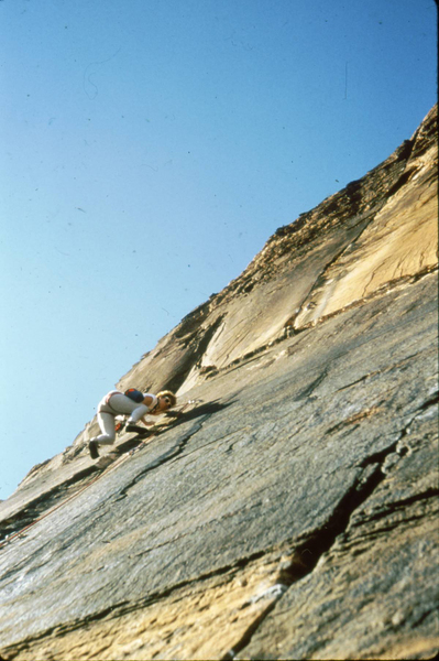 Unlabelled photo from my archives, this is me leading what I think is this route.