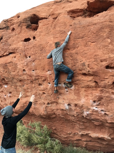 Me trying to reach the good pocket but unable to do so.