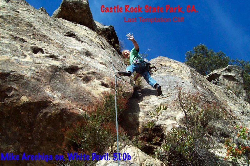 Mike Arechiga on, White Devil/Go I know Not To Wither. 5.10b