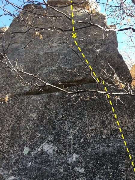Banjo Memorial Buttress (11a variation in red).