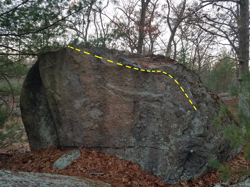 Sliced Thin (V1) at Arrowhead Crag.