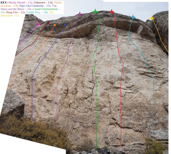 Rock Climbing in Fossil Hill Central, Lander Area
