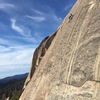 Munter Bitch 5.8*** at Doggy Dome, Shuteye Ridge. New route, just right of Living Water. 7 bolts and #3 cam. Chain anchors. FA Jeremy Ross/Tom Slater 11-25-17. 100' of sustained edging.